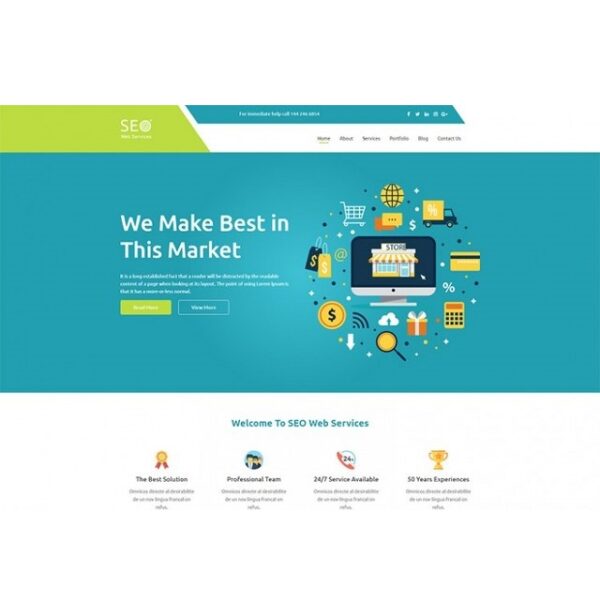 SEO Web Service - HTML Template