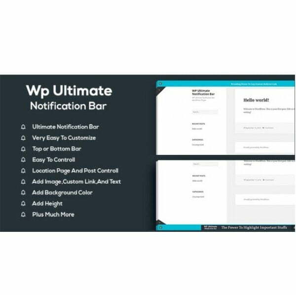 WP Ultimate Notification Bar - Wordpress Plugin